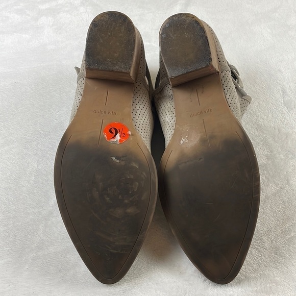 Dolce Vita Perforated Suede Leather Ankle Boots, Western Rodeo, Beige Size 9.5 - Picture 11 of 12